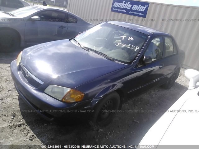 JM1BJ2221Y0235924 - 2000 MAZDA PROTEGE DX/LX Dark Blue photo 2