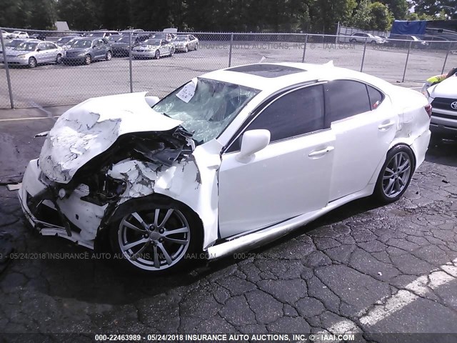 JTHBK262585063390 - 2008 LEXUS IS 250 WHITE photo 2