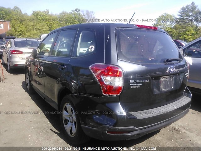 JF2SJAAC6EH411403 - 2014 SUBARU FORESTER 2.5I BLACK photo 3