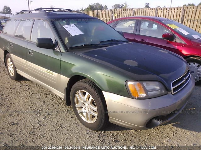 4S3BH6866Y6609261 - 2000 SUBARU LEGACY OUTBACK LIMITED GREEN photo 1