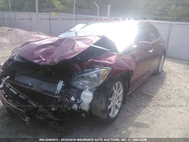1G1ZE5EB0AF261040 - 2010 CHEVROLET MALIBU LTZ 勃艮第红 照片 2