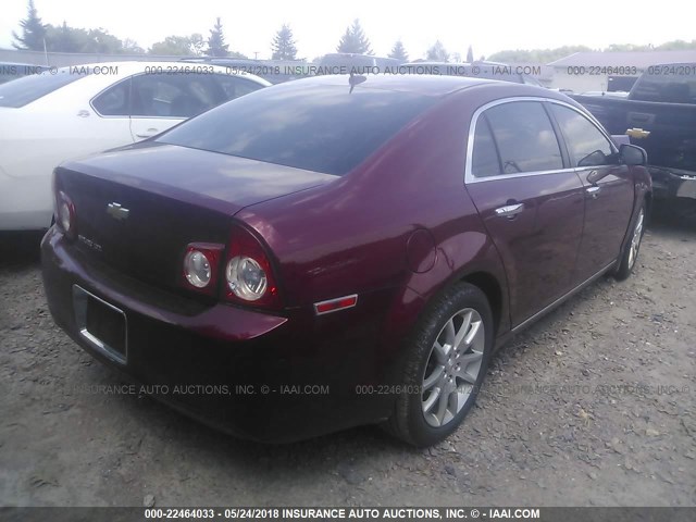 1G1ZE5EB0AF261040 - 2010 CHEVROLET MALIBU LTZ 勃艮第红 照片 4