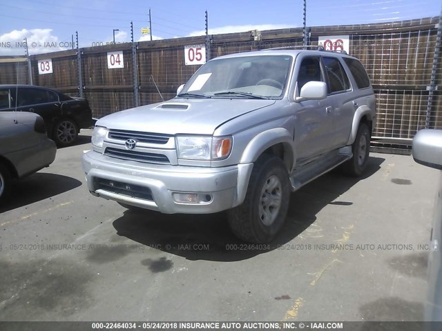 JT3HN86R910326796 - 2001 TOYOTA 4RUNNER SR5 SILVER photo 2