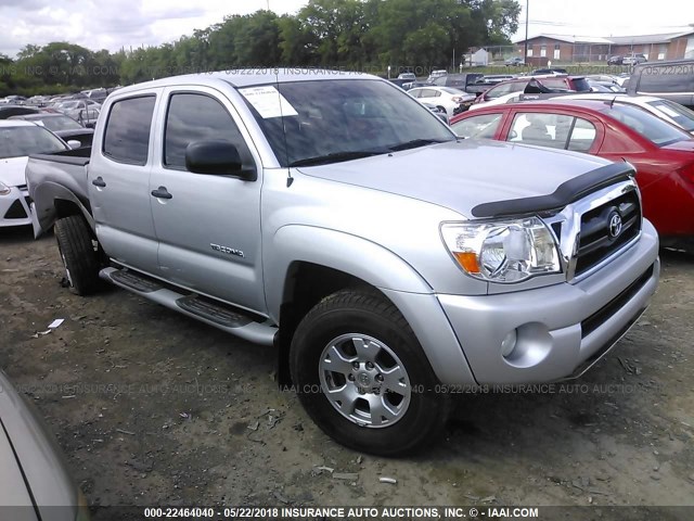 5TEJU62N77Z444913 - 2007 TOYOTA TACOMA DOUBLE CAB PRERUNNER SILVER photo 1