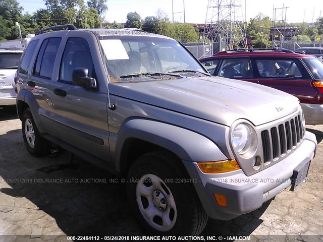 1J4GL48K76W118890 - 2006 JEEP LIBERTY SPORT GREEN photo 1