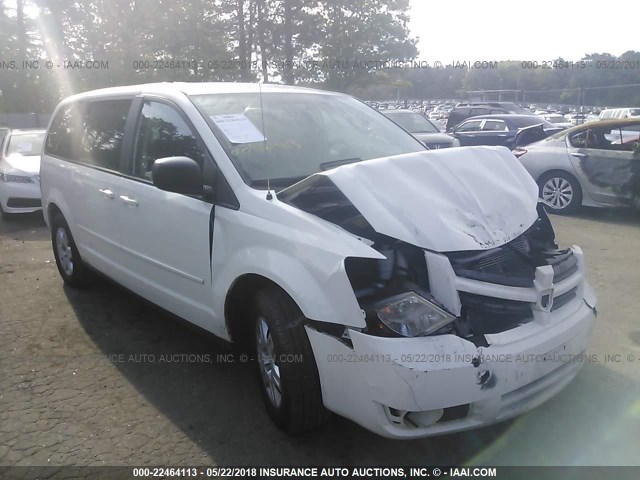 2D4RN4DE4AR491026 - 2010 DODGE GRAND CARAVAN SE WHITE photo 1