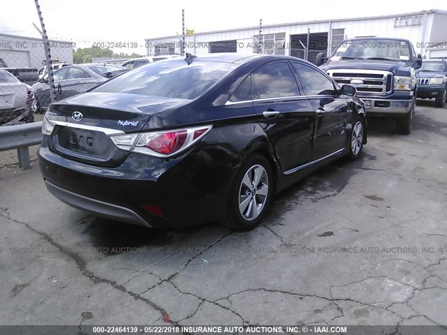 KMHEC4A43CA041593 - 2012 HYUNDAI SONATA HYBRID BLACK photo 4