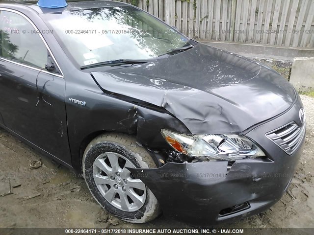 4T1BB46K48U039564 - 2008 TOYOTA CAMRY HYBRID GRAY photo 6