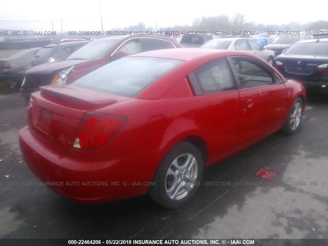 1G8AW12F84Z214238 - 2004 SATURN ION LEVEL 3 RED photo 4