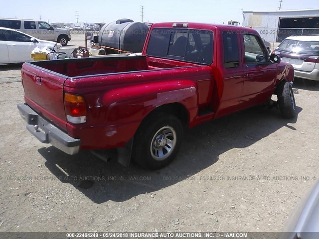 1FTYR14X2WPB54697 - 1998 FORD RANGER SUPER CAB RED photo 4