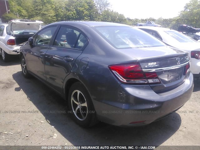 19XFB2F79FE229538 - 2015 HONDA CIVIC SE GRAY photo 3