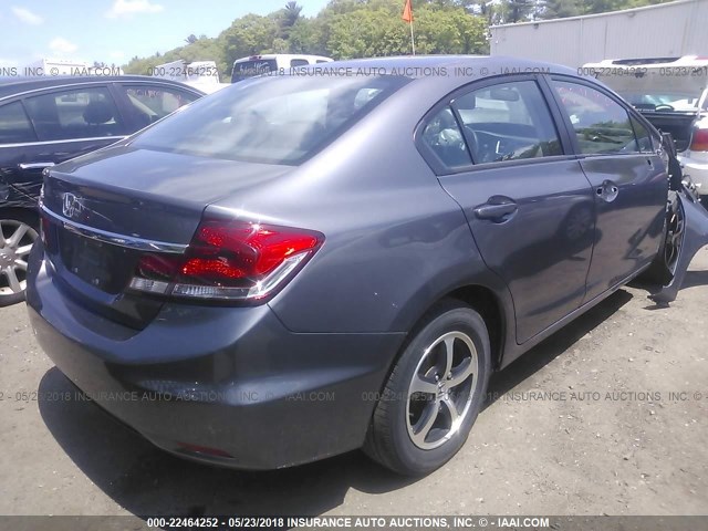 19XFB2F79FE229538 - 2015 HONDA CIVIC SE GRAY photo 4