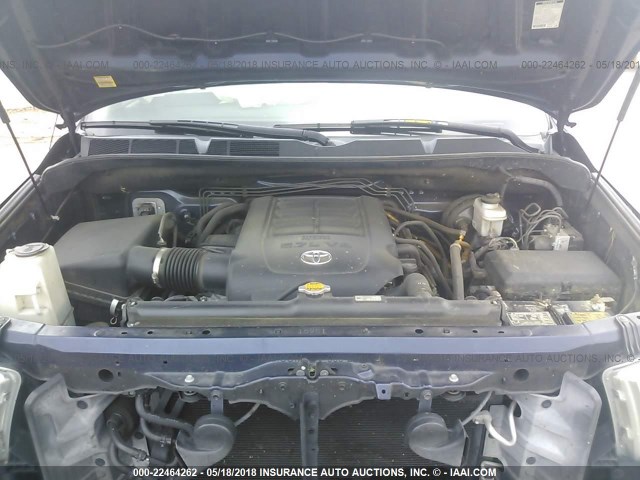 5TFRY5F10CX131910 - 2012 TOYOTA TUNDRA DOUBLE CAB SR5 BLUE photo 10