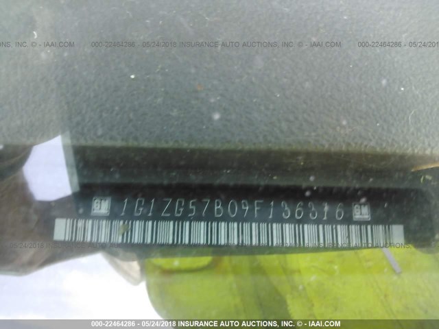 1G1ZG57B09F136316 - 2009 CHEVROLET MALIBU LS 黑色 照片 9