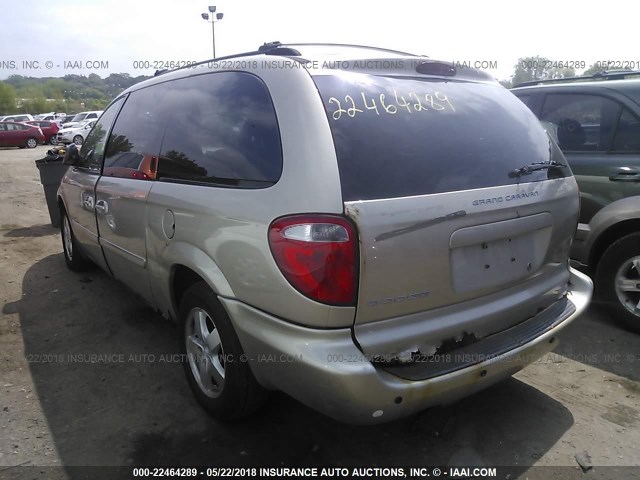 2D4GP44L47R229001 - 2007 DODGE GRAND CARAVAN SXT TAN photo 3