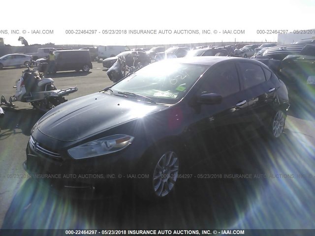 1C3CDFCB7ED861021 - 2014 DODGE DART LIMITED GRAY photo 2