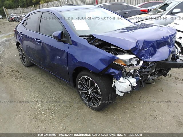 2T1BURHE6EC056247 - 2014 TOYOTA COROLLA L/LE/LE PLS/PRM/S/S PLS BLUE photo 1