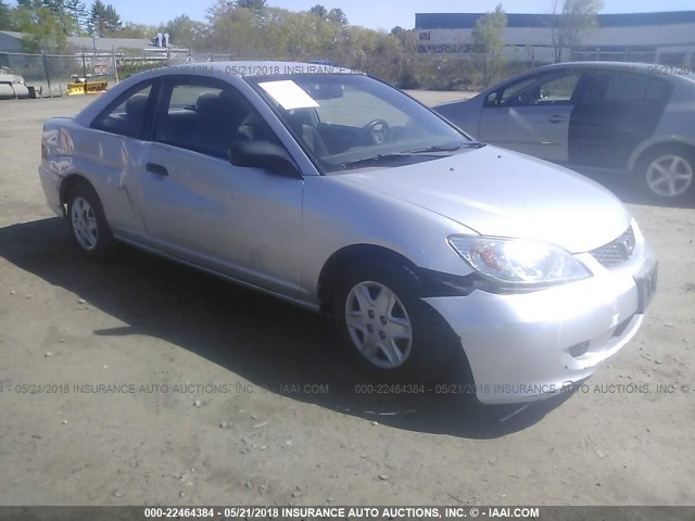 1HGEM21114L046939 - 2004 HONDA CIVIC DX VP SILVER photo 1