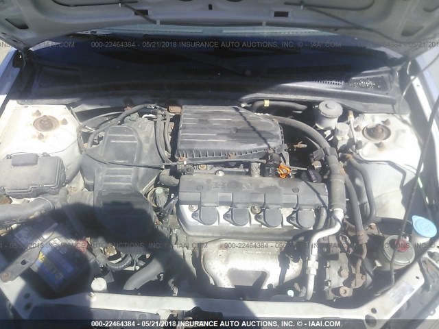 1HGEM21114L046939 - 2004 HONDA CIVIC DX VP SILVER photo 10