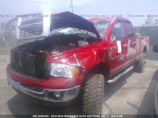 3D7KS28C95G818431 - 2005 DODGE RAM 2500 ST/SLT RED photo 2