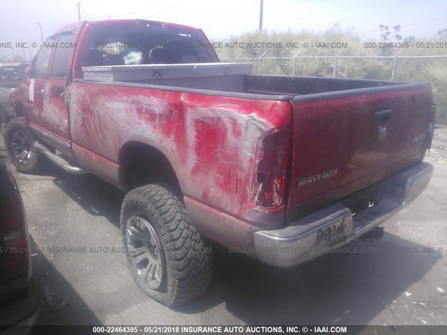 3D7KS28C95G818431 - 2005 DODGE RAM 2500 ST/SLT RED photo 3