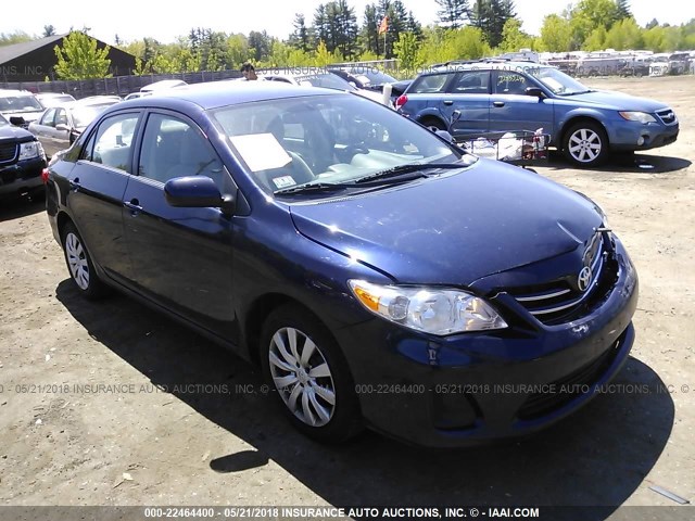 2T1BU4EE2DC072113 - 2013 TOYOTA COROLLA S/LE BLUE photo 1