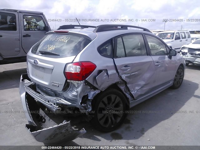 JF1GPAU66FH249563 - 2015 SUBARU IMPREZA SPORT SILVER photo 4