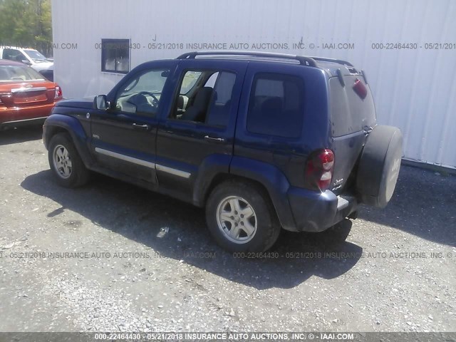 1J4GL48KX6W232267 - 2006 JEEP LIBERTY SPORT Tünd mavi foto 3