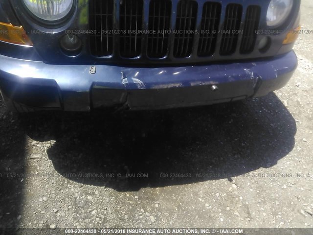 1J4GL48KX6W232267 - 2006 JEEP LIBERTY SPORT Tünd mavi foto 6