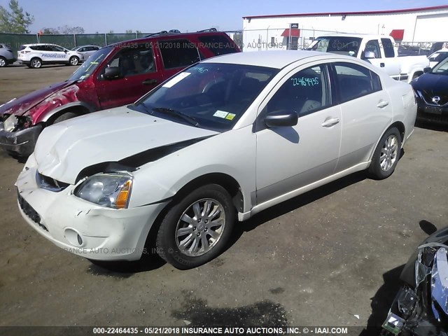 4A3AB36F28E030270 - 2008 MITSUBISHI GALANT ES WHITE photo 2