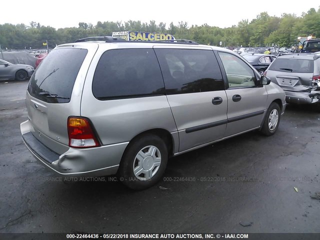 2FMZA51482BA83306 - 2002 FORD WINDSTAR LX TAN photo 4