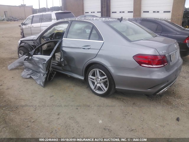 WDDHF8JB2EA797732 - 2014 MERCEDES-BENZ E 350 4MATIC GRAY photo 3