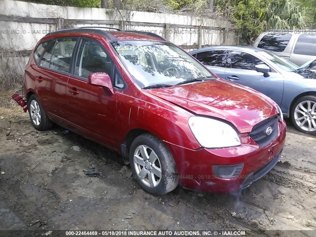 KNAFG526387179283 - 2008 KIA RONDO LX/EX RED photo 1