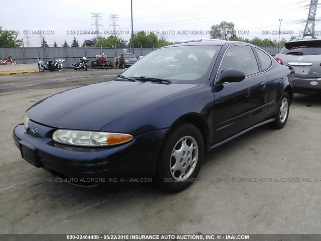 1G3NK12T21C248568 - 2001 OLDSMOBILE ALERO GX BLUE photo 2