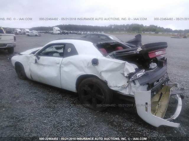 2C3CDYAG4EH294280 - 2014 DODGE CHALLENGER SXT WHITE photo 3