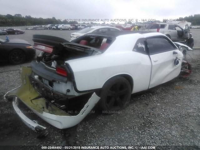 2C3CDYAG4EH294280 - 2014 DODGE CHALLENGER SXT WHITE photo 4