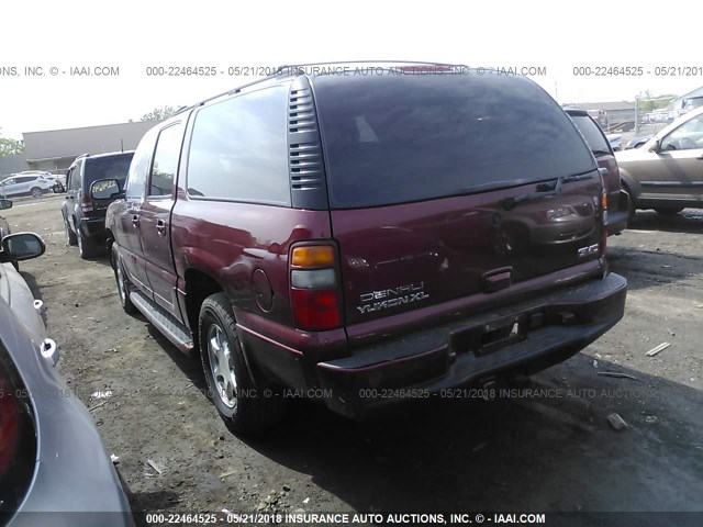 1GKFK66U63J336935 - 2003 GMC YUKON XL DENALI BURGUNDY photo 3