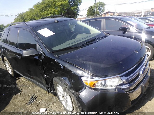 2FMDK3GCXDBB00359 - 2013 FORD EDGE SE BLACK photo 1