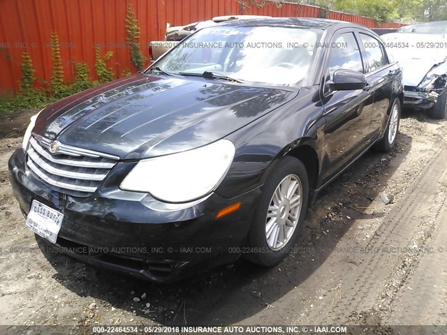 1C3LC56K47N556078 - 2007 CHRYSLER SEBRING TOURING BLACK photo 2