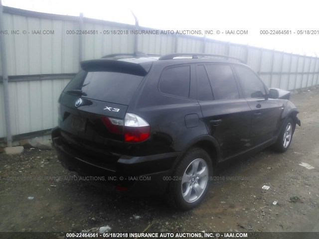 WBXPC93497WJ01301 - 2007 BMW X3 3.0SI BLACK photo 4