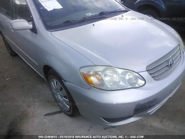 1NXBR32E34Z334669 - 2004 TOYOTA COROLLA CE/LE/S SILVER photo 6