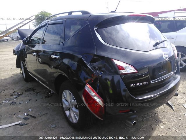 JN8AZ1MW8BW153891 - 2011 NISSAN MURANO S/SL/LE BLACK photo 3