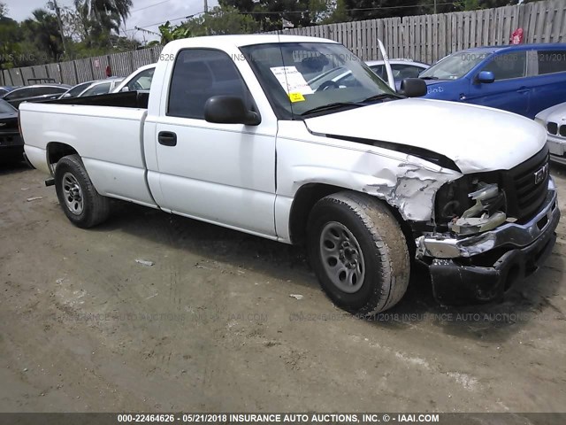 1GTEC14X65Z207912 - 2005 GMC NEW SIERRA C1500 WHITE photo 1