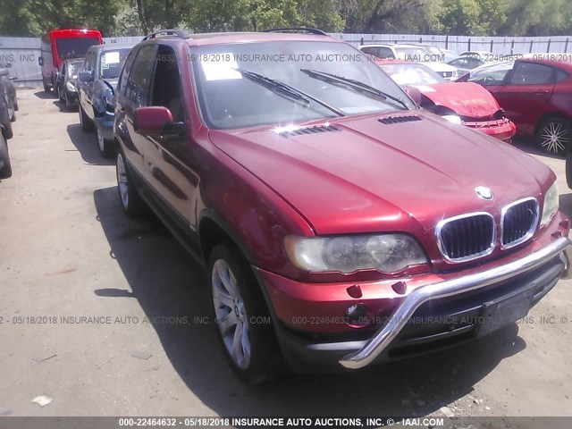 5UXFA53543LV99742 - 2003 BMW X5 3.0I RED photo 1