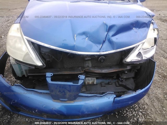 3N1BC13E48L397811 - 2008 NISSAN VERSA S/SL BLUE photo 6