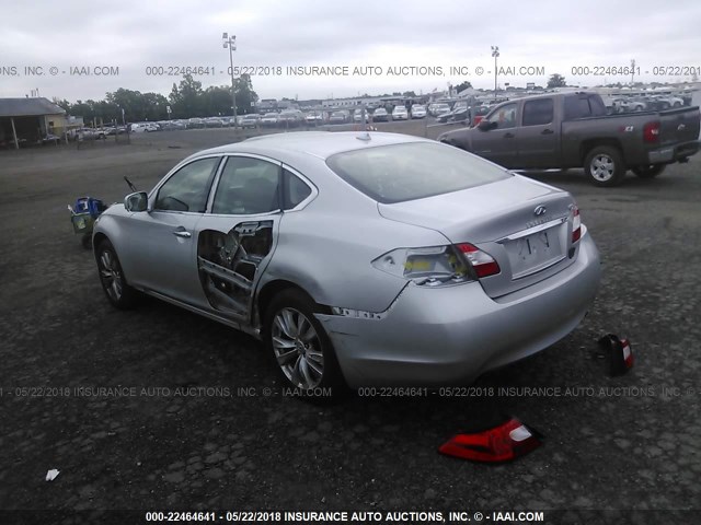 JN1BY1AR2BM372183 - 2011 INFINITI M37 X SILVER photo 3