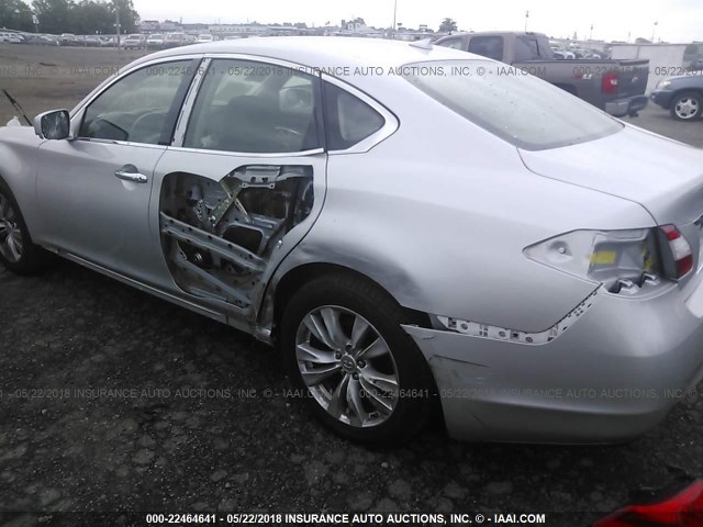 JN1BY1AR2BM372183 - 2011 INFINITI M37 X SILVER photo 6