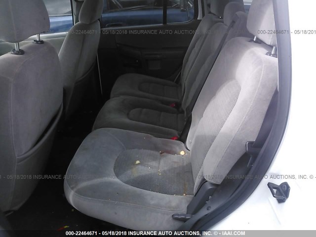 1FMZU63K95ZA10150 - 2005 FORD EXPLORER XLT/XLT SPORT/NBX WHITE photo 8