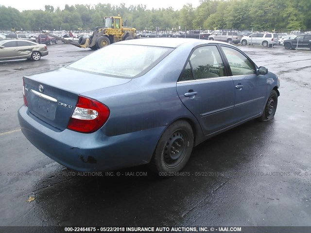 4T1BE30K03U643616 - 2003 TOYOTA CAMRY LE/XLE/SE BLUE photo 4