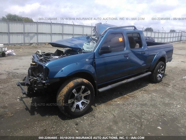 1N6ED29X64C478723 - 2004 NISSAN FRONTIER CREW CAB XE V6 BLUE photo 2